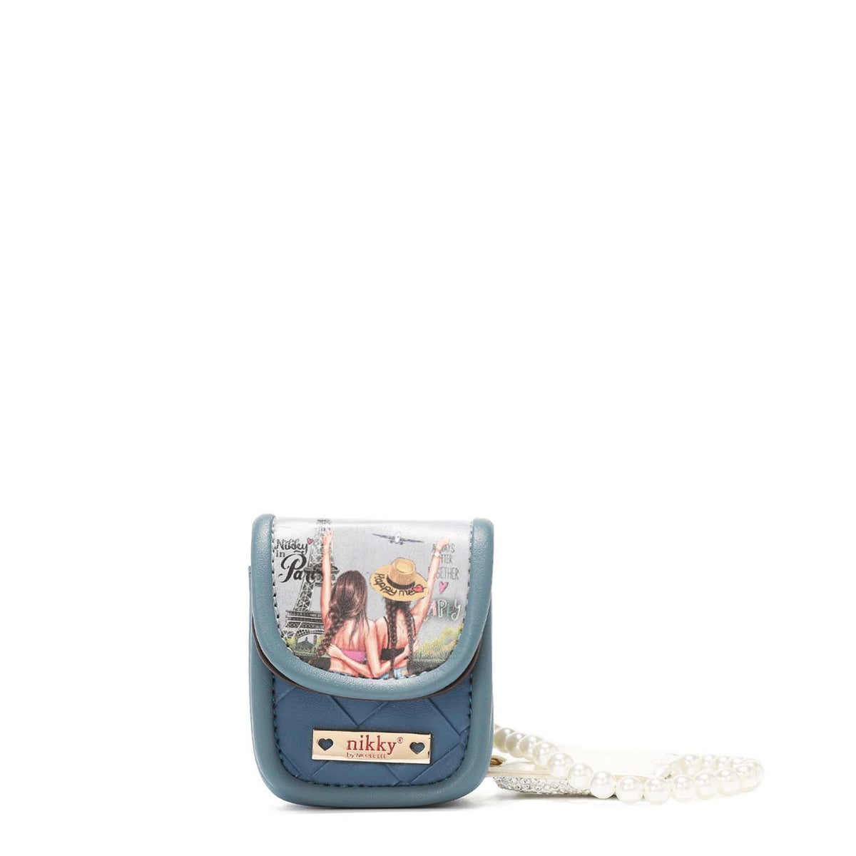 LLAVERO CON PORTA AUDIFONOS Y PULSERA DE PERLAS NIKKY-0