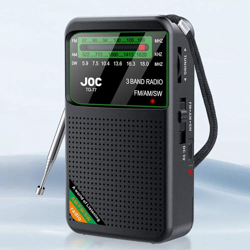 Portable Radio with HD Display Black