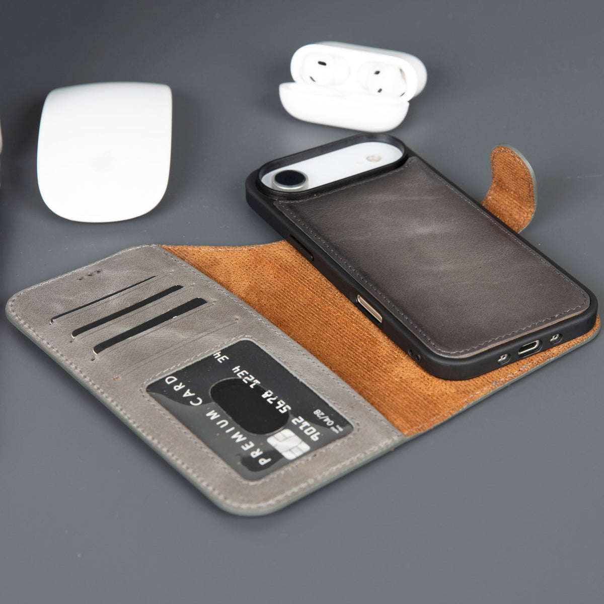 Casper iPhone 17 Air Leather Wallet Case – MagSafe Compatible-7